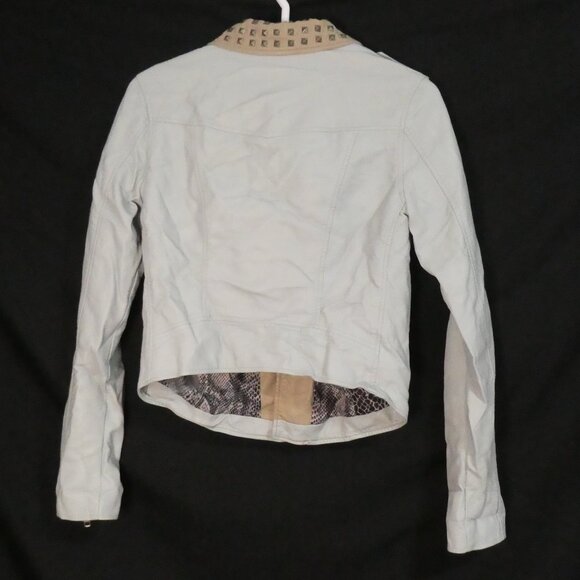 Vintage - RD STYLE | small petite | Chic Studded Collar Faux Leather Jacket - Picture 2 of 16